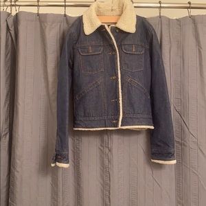 Sherpa lined denim jacket
